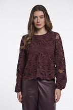 Blouse met Lange Ballonmouwen
