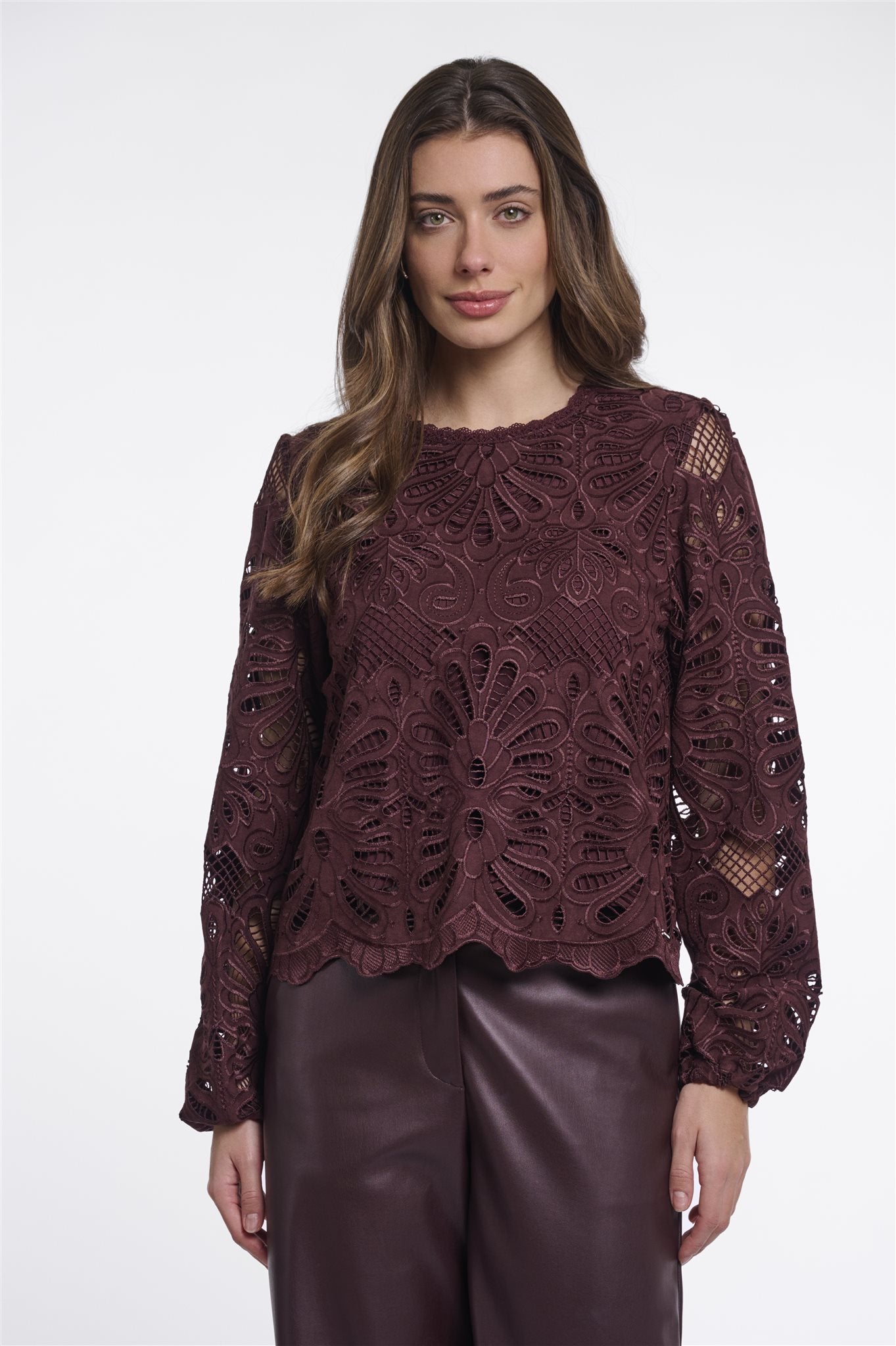 Blouse met Lange Ballonmouwen