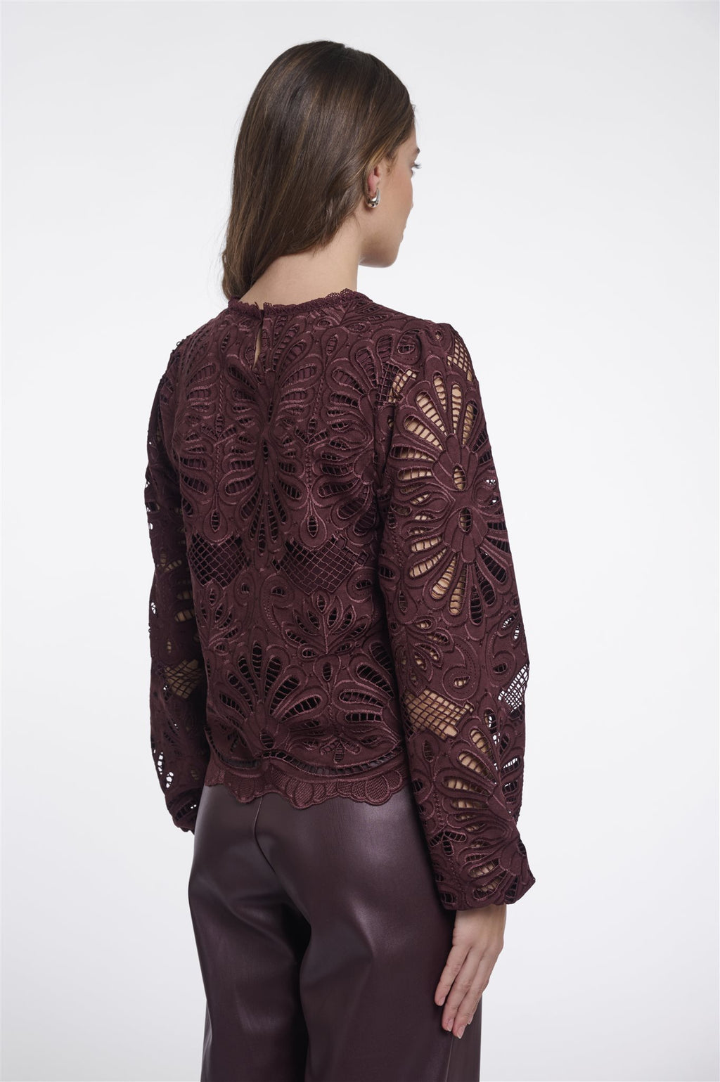 Blouse met Lange Ballonmouwen