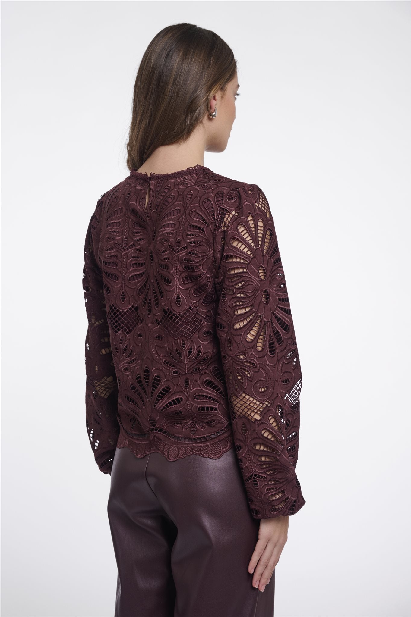 Blouse met Lange Ballonmouwen
