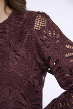 Blouse met Lange Ballonmouwen
