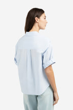 Blouse met Omgeslagen Mouwen