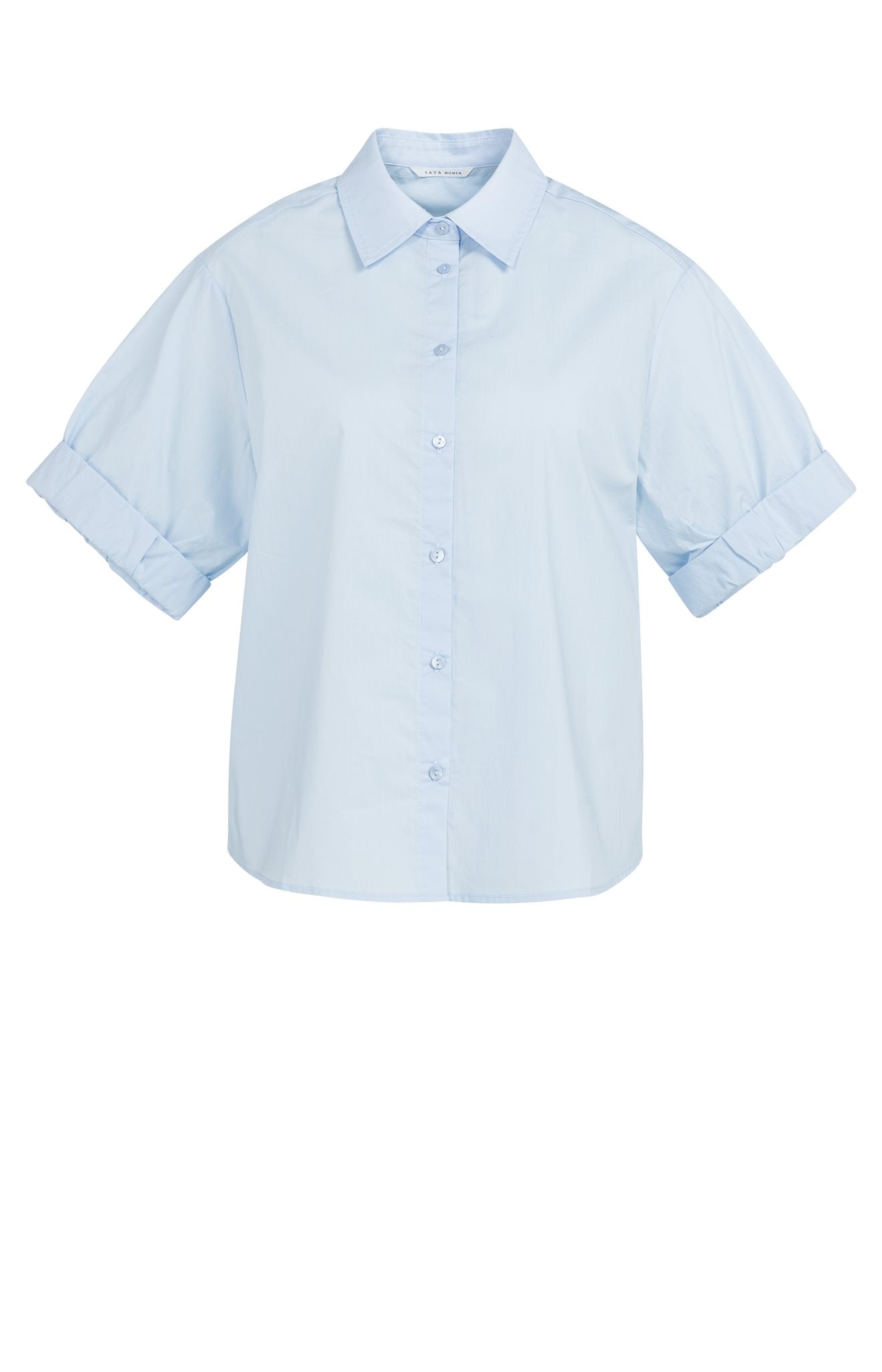 Blouse met Omgeslagen Mouwen