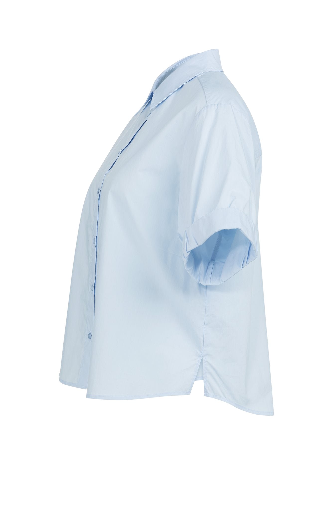 Blouse met Omgeslagen Mouwen