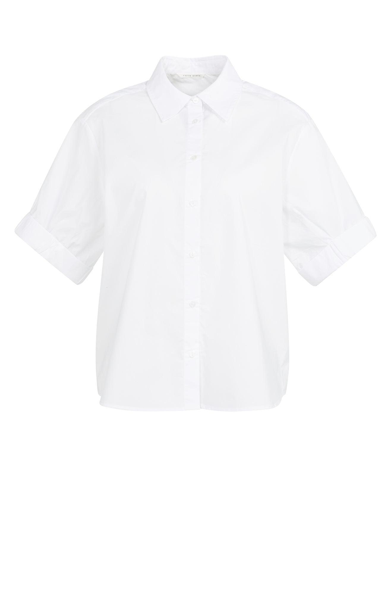 Blouse met Omgeslagen Mouwen