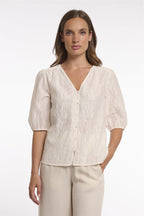 Blouse met V-hals