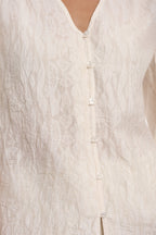 Blouse met V-hals