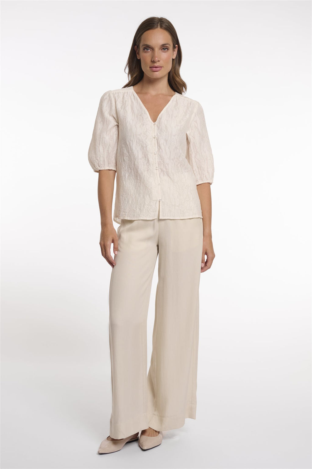 Blouse met V-hals