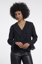 Blouse met Voile Halslijn