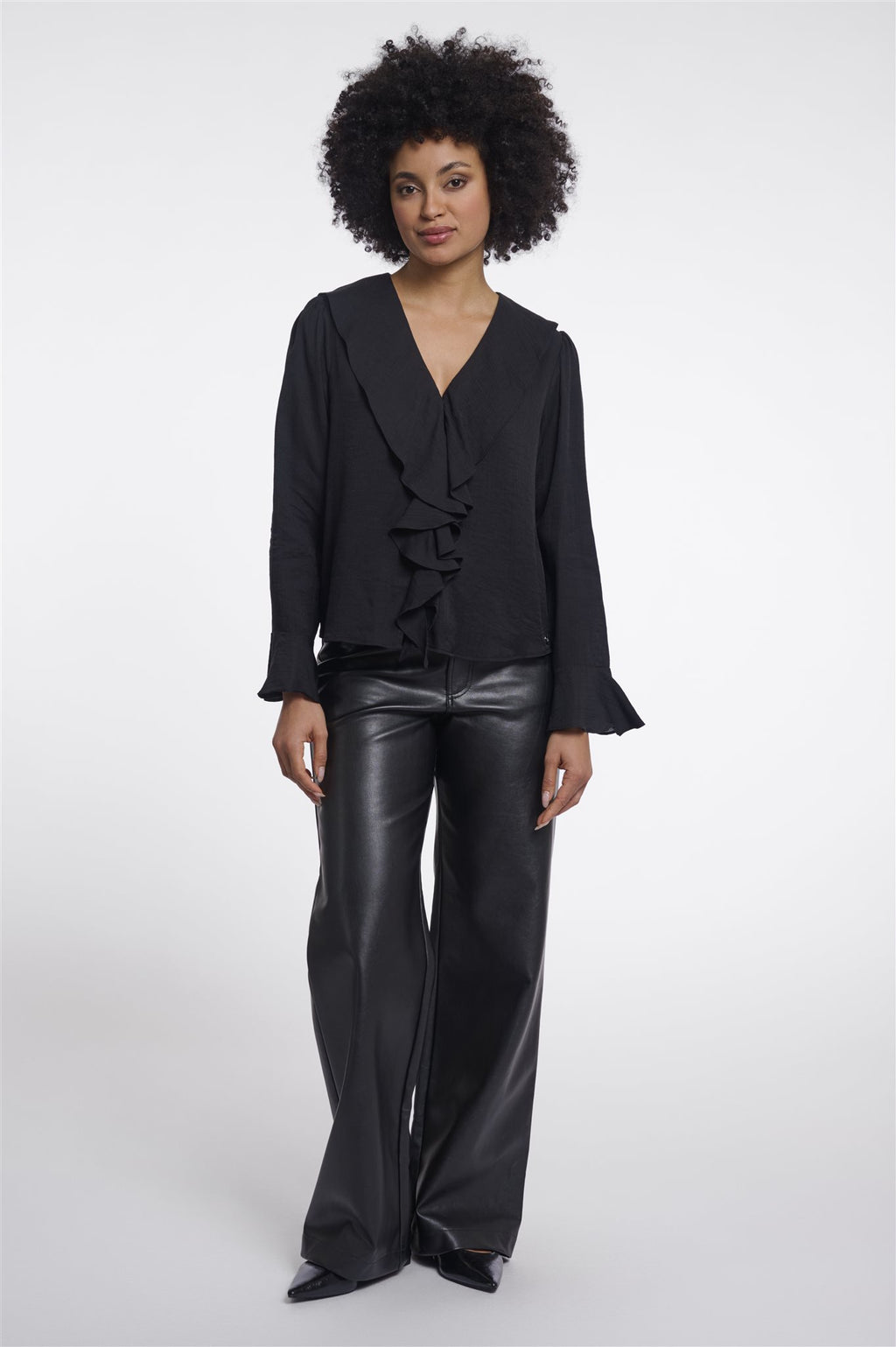 Blouse met Voile Halslijn