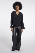 Blouse met Voile Halslijn