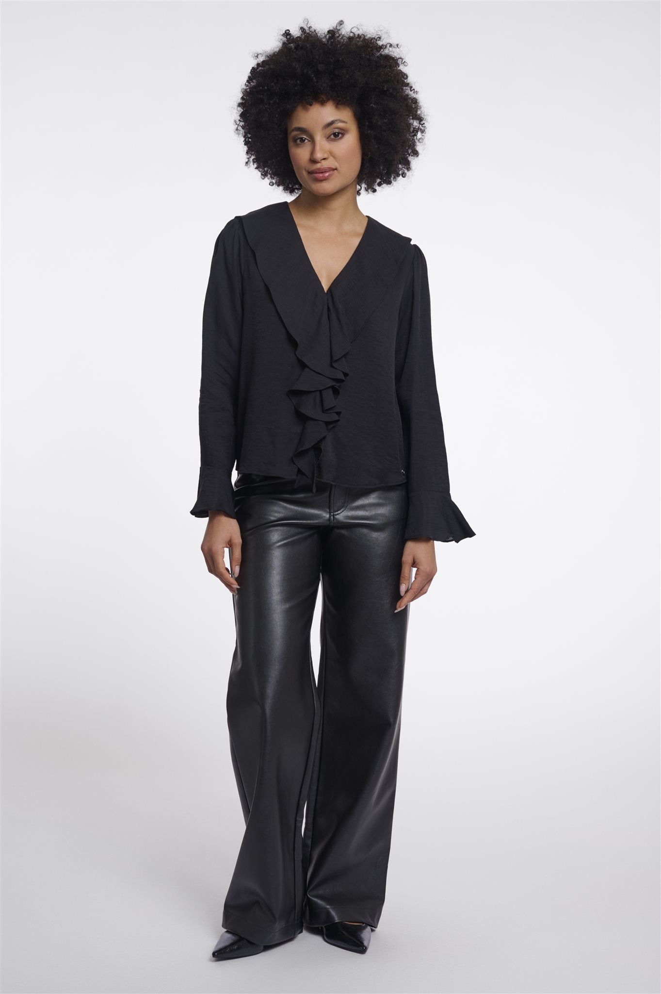 Blouse met Voile Halslijn