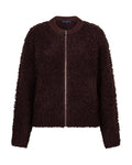 Bomber Knit Bouclé Burgundy