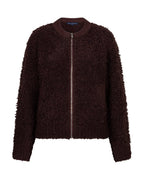 Bomber Knit Bouclé Burgundy