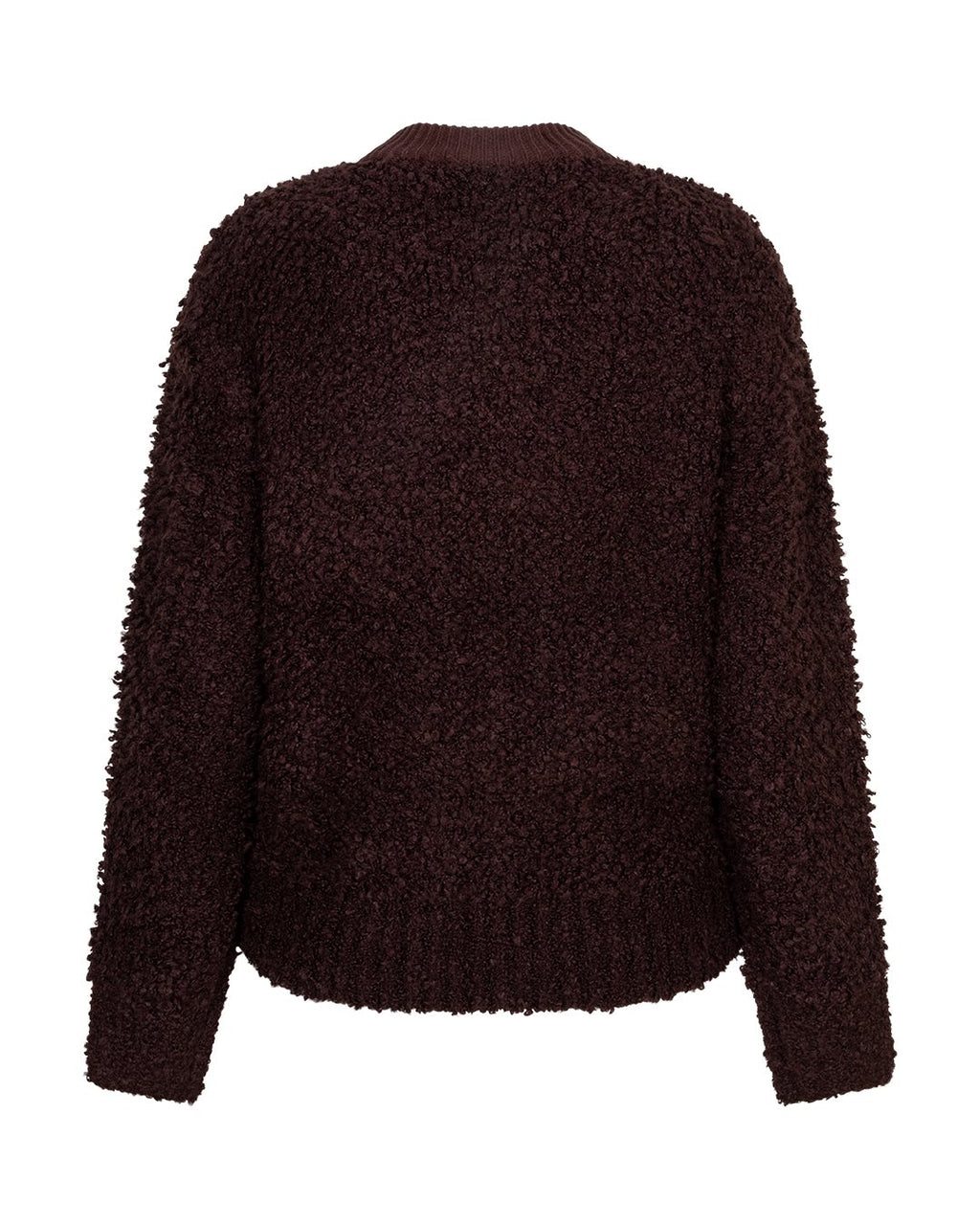 Bomber Knit Bouclé Burgundy