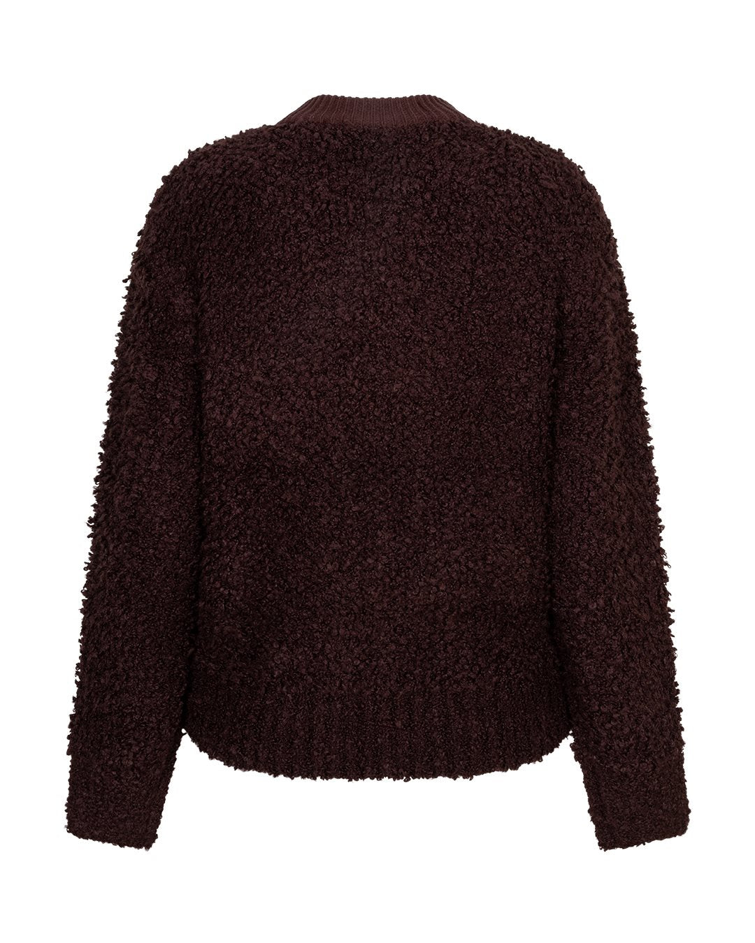 Bomber Knit Bouclé Burgundy