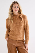 Bouclé Jumper Scarf Collar