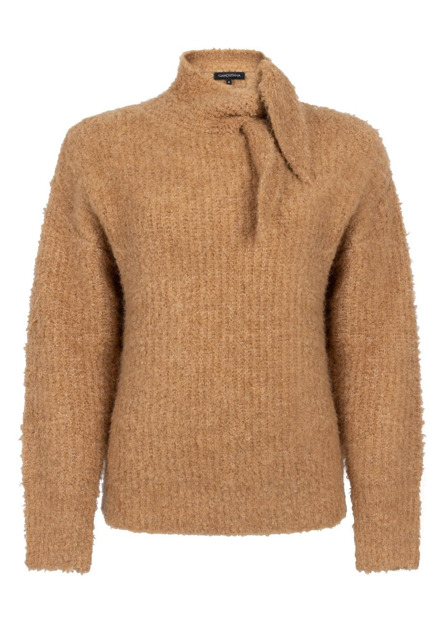 Bouclé Jumper Scarf Collar