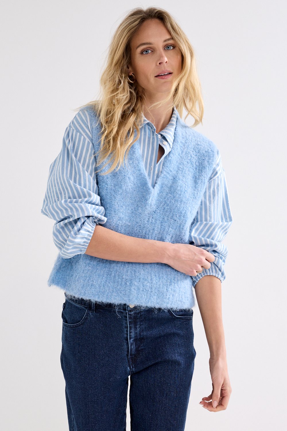 Bouclé Sleeveless Jumper