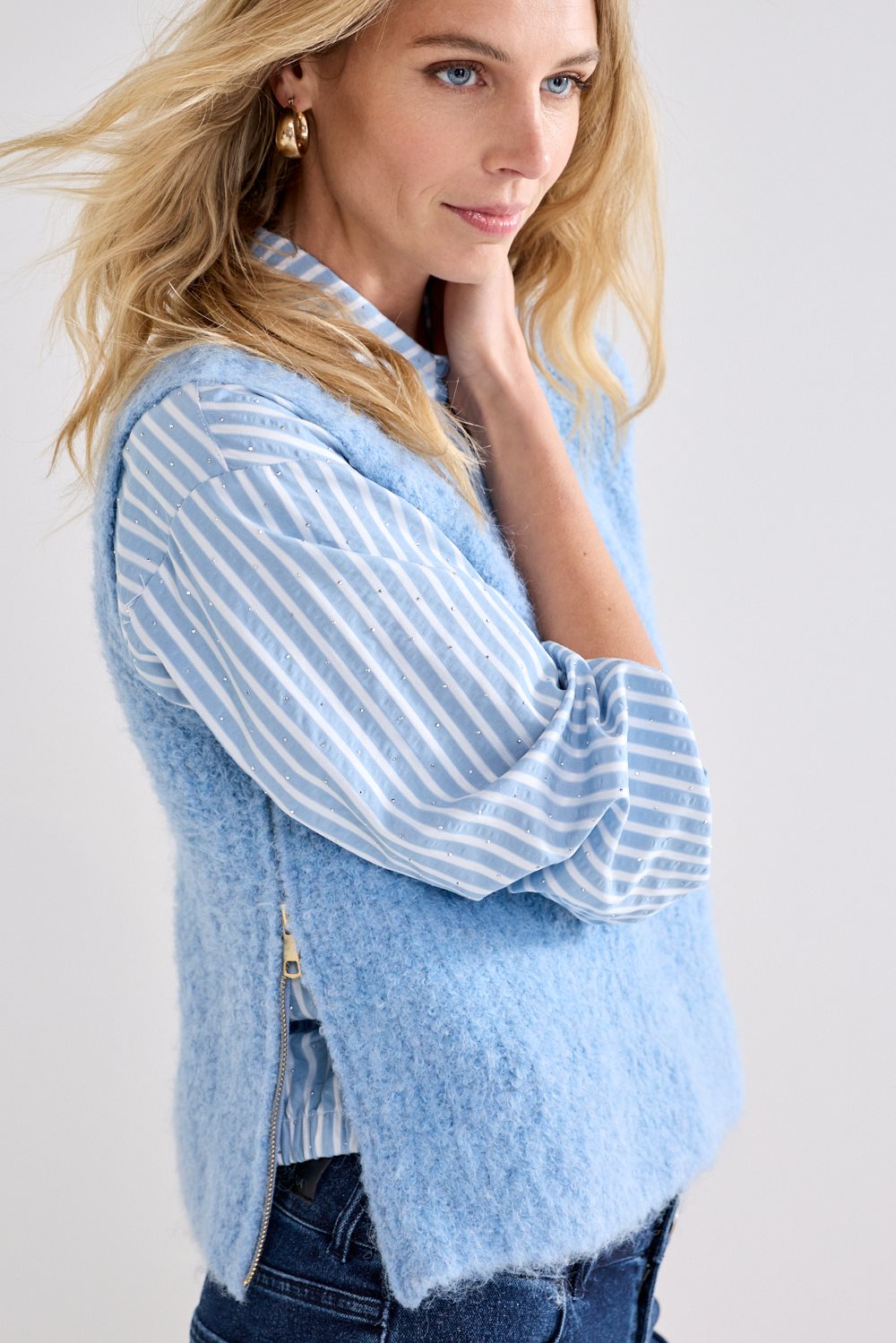 Bouclé Sleeveless Jumper