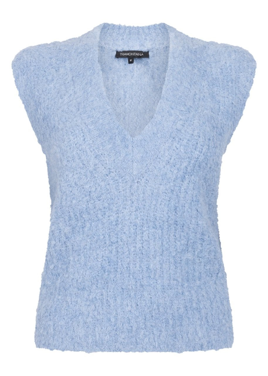 Bouclé Sleeveless Jumper