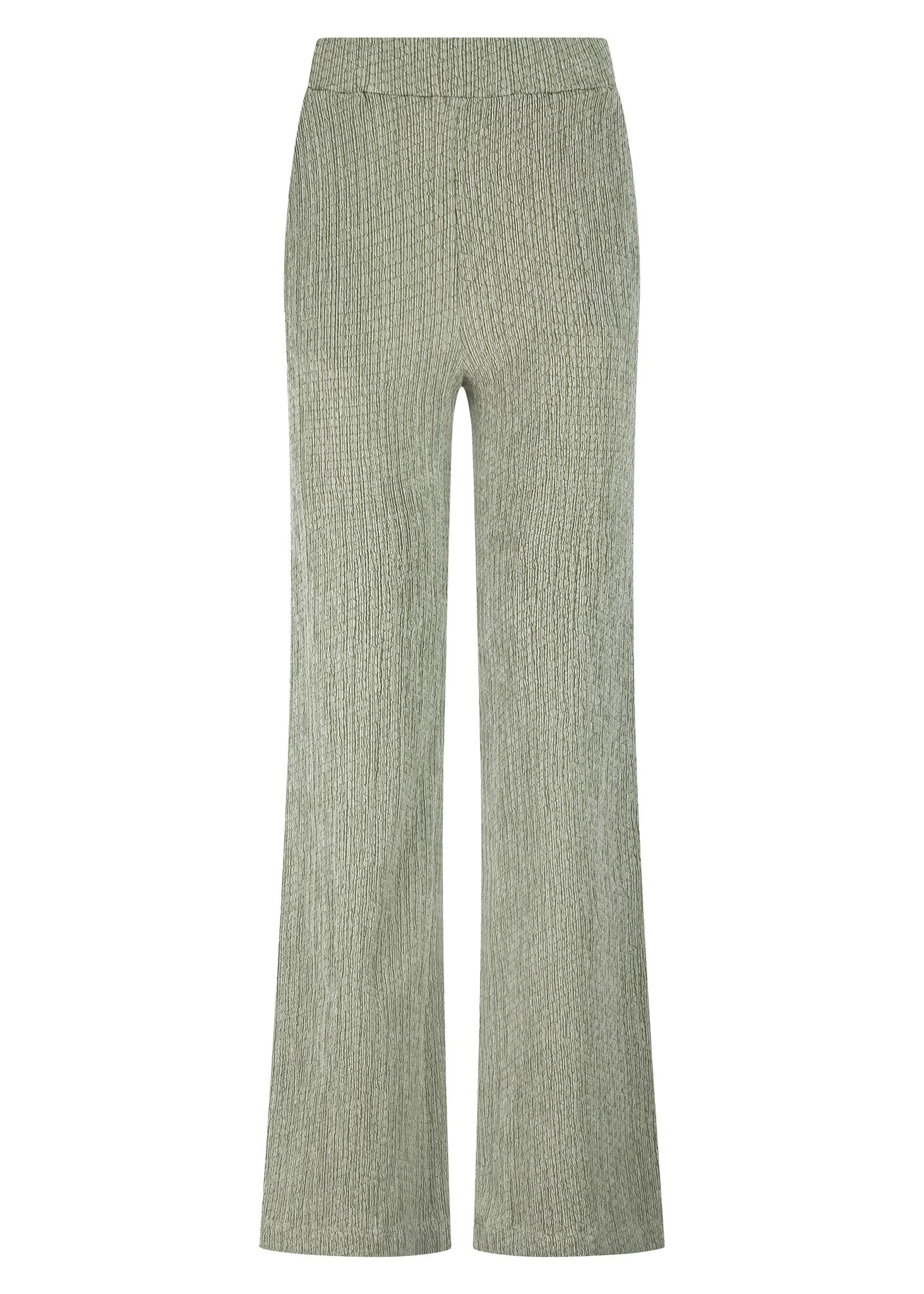 Crinkled Wide-Leg Trousers