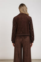 Daisy Bomber Suede