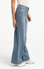 Denim Jeans met Naaddetails