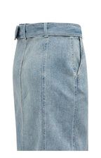 Denim Midi Rok met Ceintuur