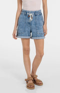 Denim Short met Koordsluiting