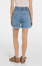 Denim Short met Koordsluiting