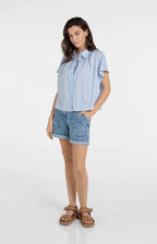 Denim Short met Koordsluiting