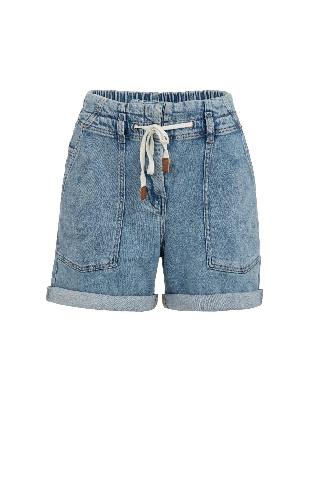 Denim Short met Koordsluiting