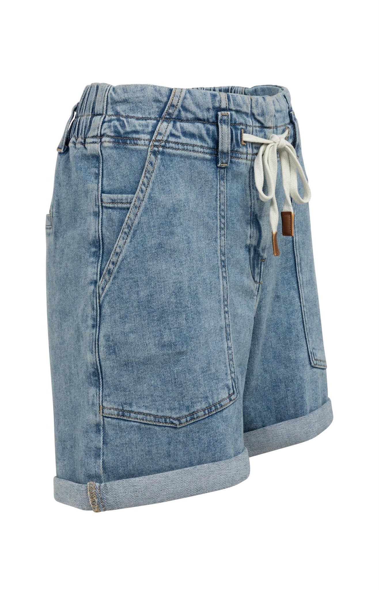 Denim Short met Koordsluiting