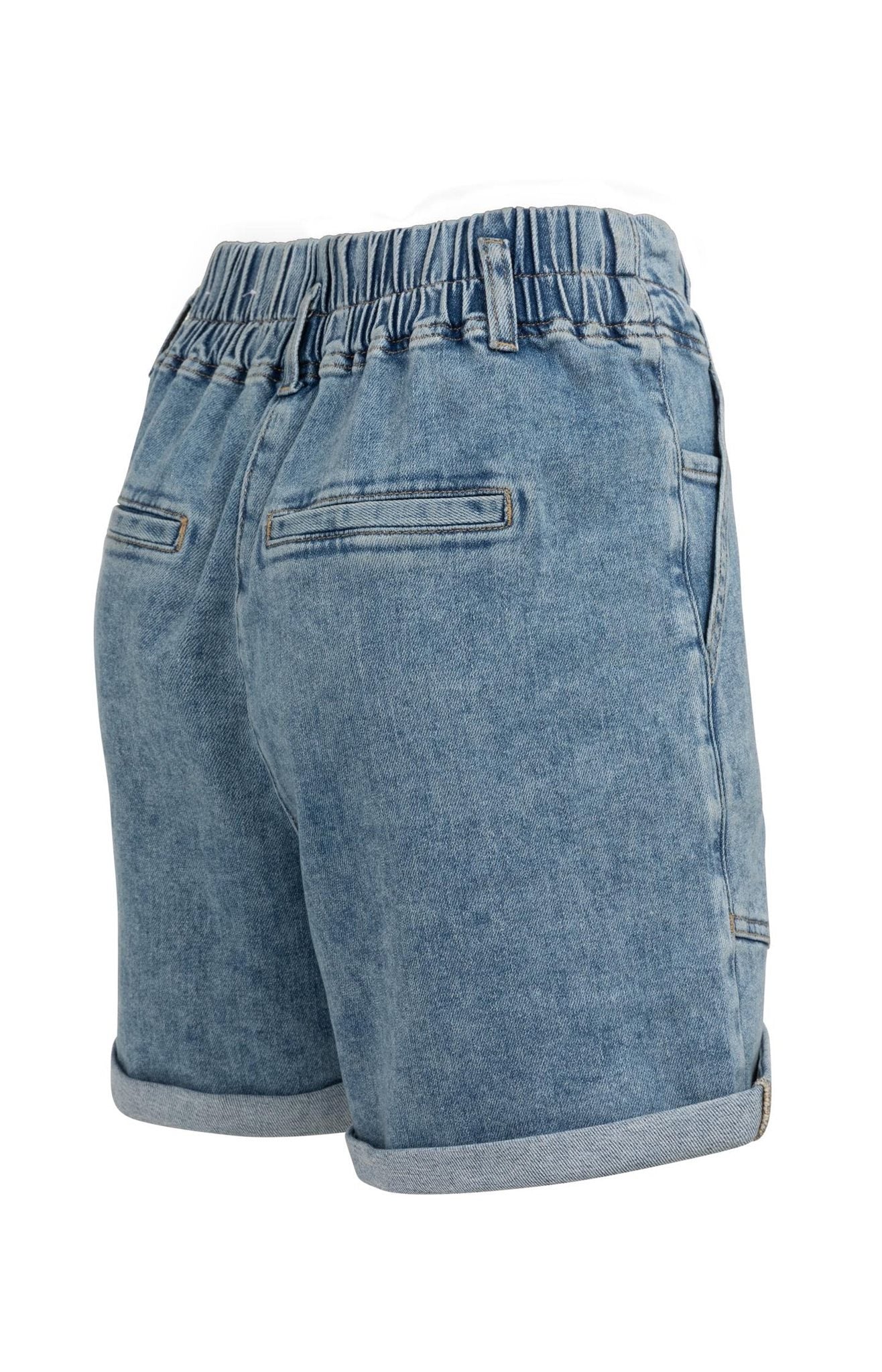 Denim Short met Koordsluiting