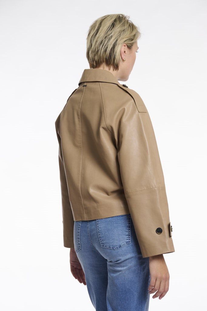 Double Breasted Leren Jacket