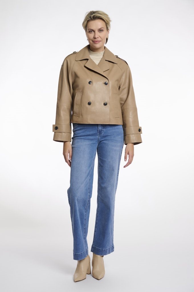 Double Breasted Leren Jacket