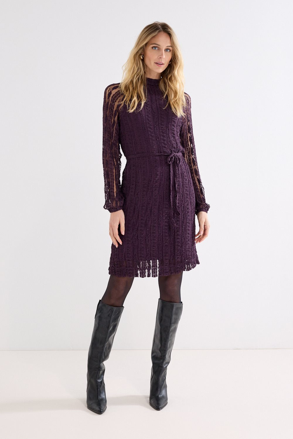 Fancy Lace Crinkle Dress