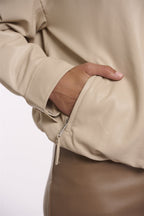 Faux Leather Blousonjack