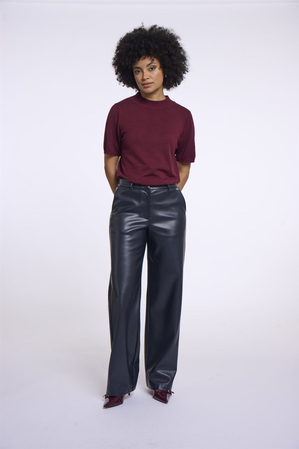 Faux Leather Broek