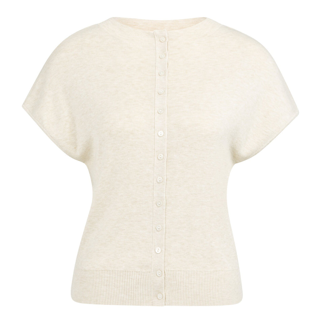 Gebreid Vest met Korte Mouwen