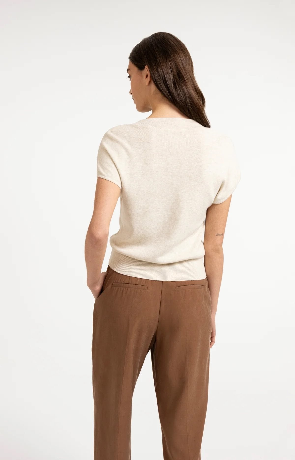 Gebreid Vest met Korte Mouwen