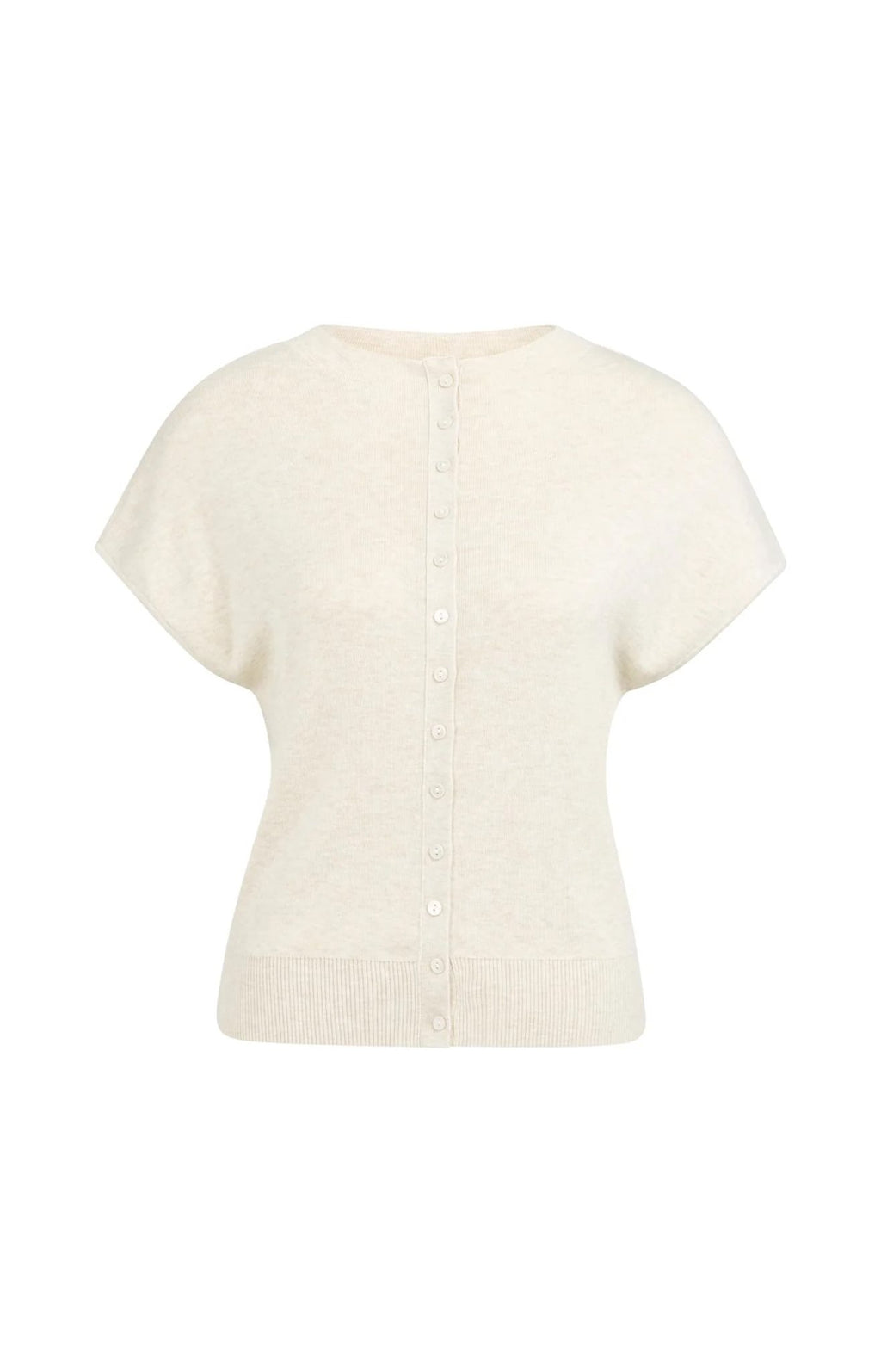 Gebreid Vest met Korte Mouwen