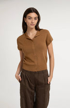 Gebreid Vest met Korte Mouwen