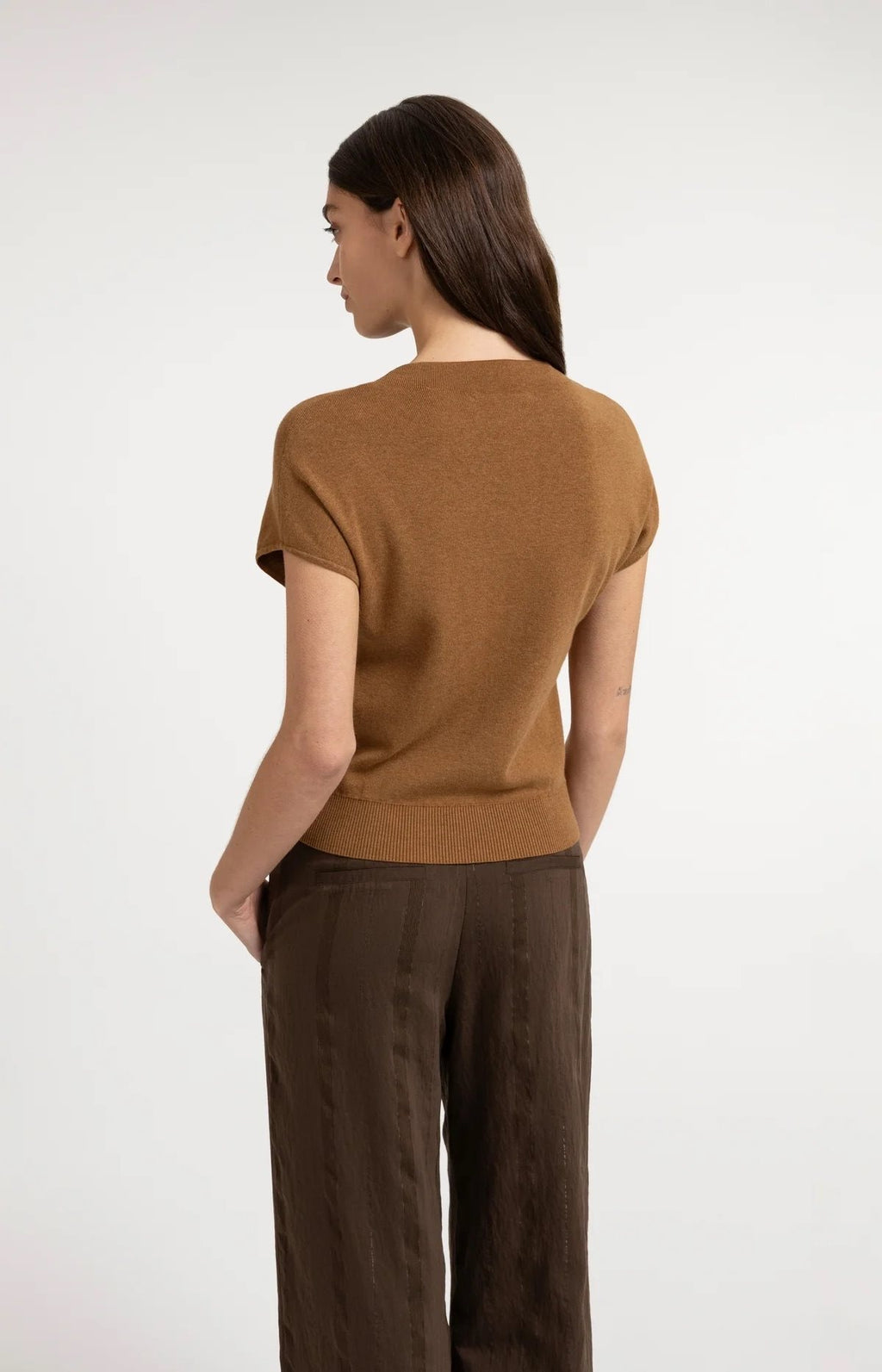 Gebreid Vest met Korte Mouwen