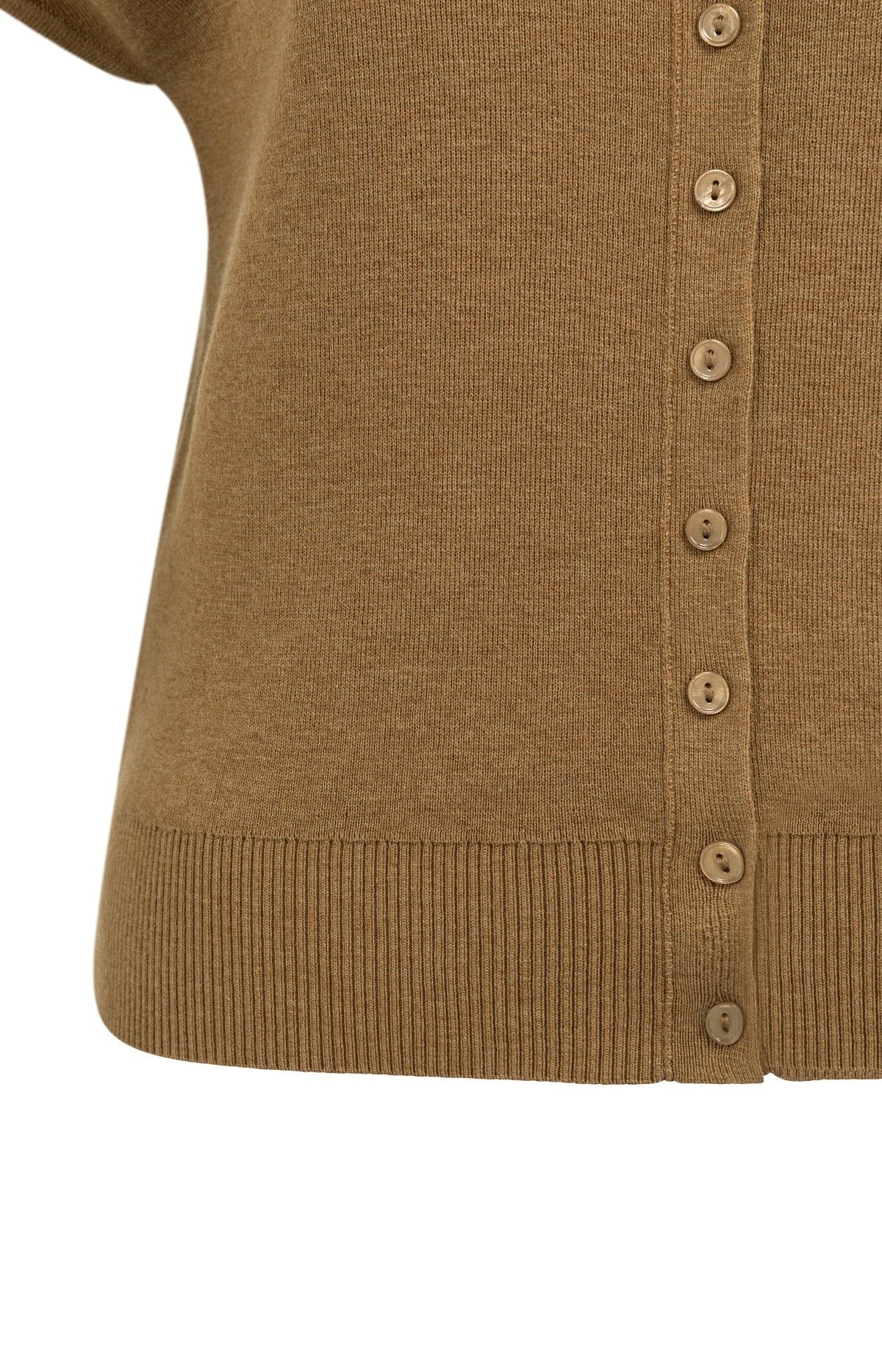 Gebreid Vest met Korte Mouwen