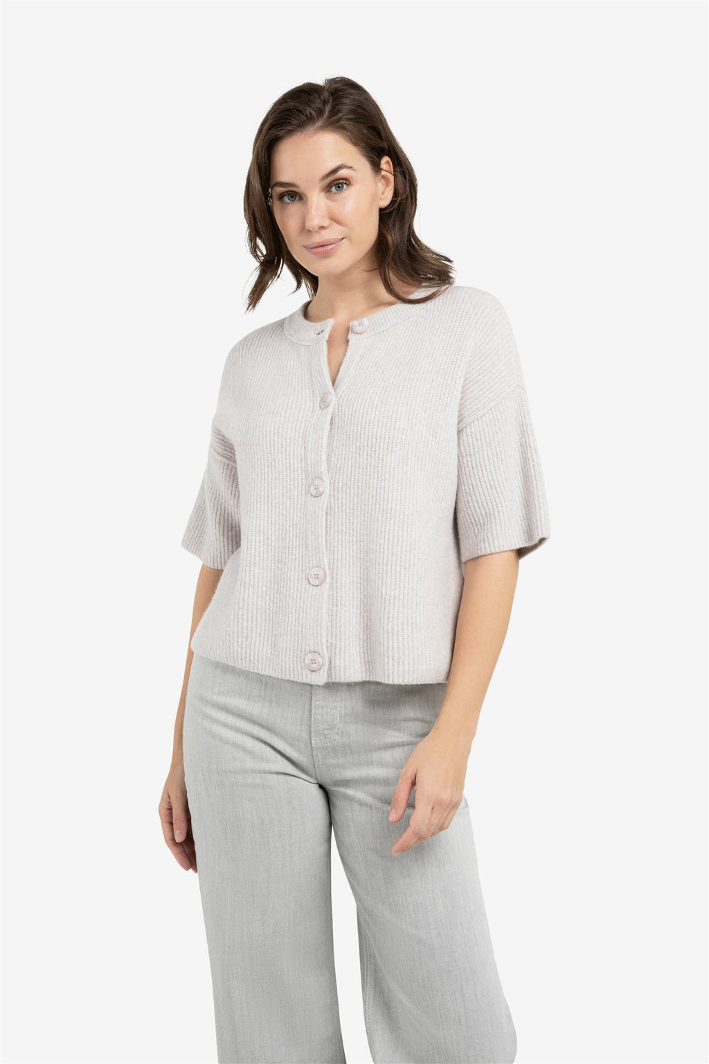 Gebreid Vest met Wijde Mouwen