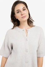 Gebreid Vest met Wijde Mouwen