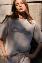 Gebreide Trui met Fluffy Tekst