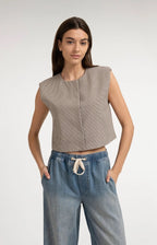 Geruit Gilet Schoudervulling